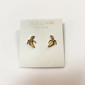 Kate Spade Gold Banana Stud Earrings